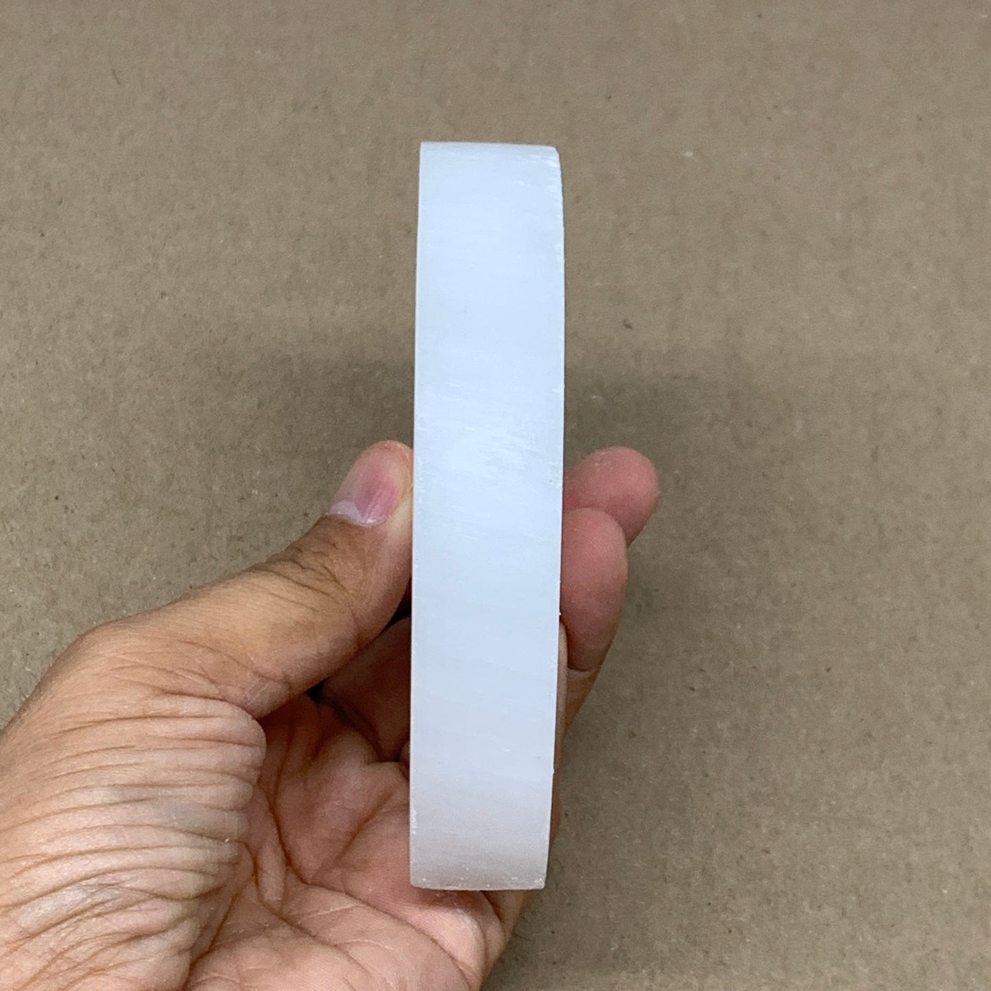 334g, 4.8"x3.6"x0.8",Selenite Crescent Moon Crystal (Satin Spar) @Morocco,B13005