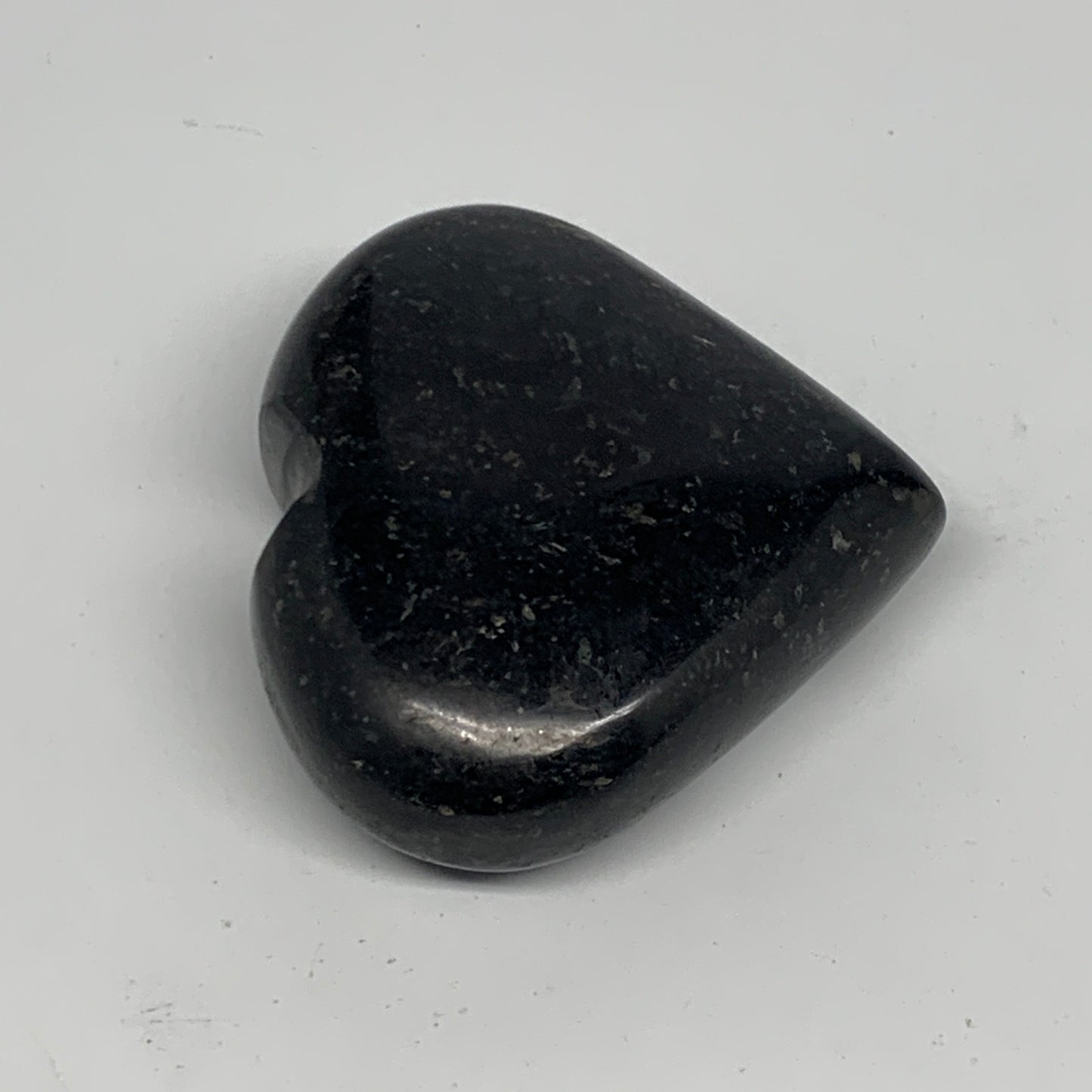 138.8g, 2.2"x2.5"x0.9", Black Tourmaline Heart Polished Crystal Home Decor, B218