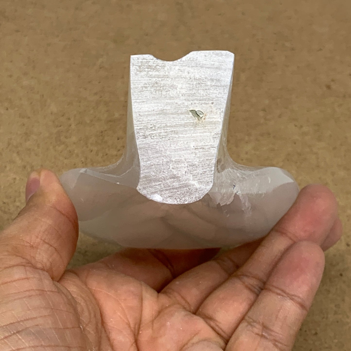 281.6g, 3.9"x3.2"x1.7"Natural Selenite (Satin Spar) Angel Crystal @Morocco,B8930