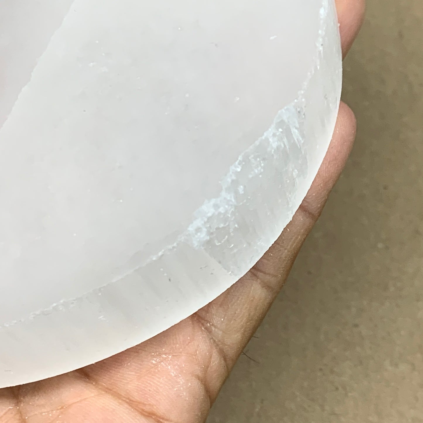 334g, 4.8"x3.6"x0.8",Selenite Crescent Moon Crystal (Satin Spar) @Morocco,B13005