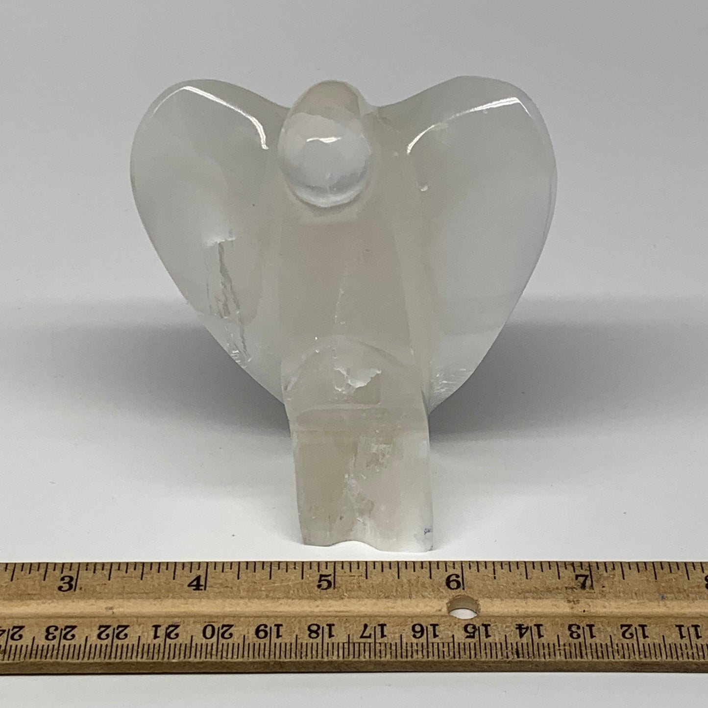 281.6g, 3.9"x3.2"x1.7"Natural Selenite (Satin Spar) Angel Crystal @Morocco,B8930