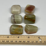 163.8g, 1"-1.2", 6pcs, Onyx/Banded Tumbled Stones @Afghanistan, B26705