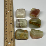 163.8g, 1"-1.2", 6pcs, Onyx/Banded Tumbled Stones @Afghanistan, B26705