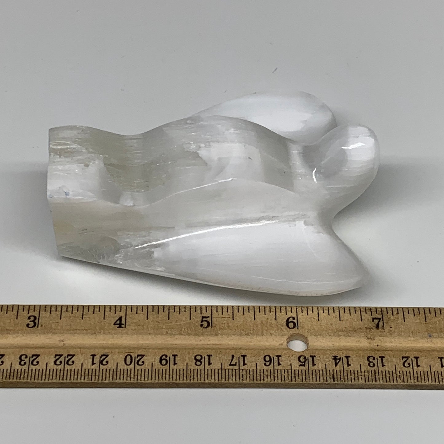 281.6g, 3.9"x3.2"x1.7"Natural Selenite (Satin Spar) Angel Crystal @Morocco,B8930
