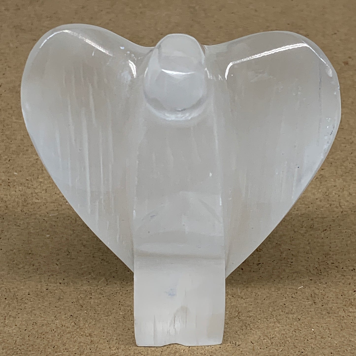 367g, 4"x3.5"x1.7"Natural Selenite (Satin Spar) Angel Crystal @Morocco,B8931