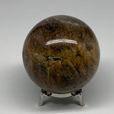885g,3.4"(86mm), Black Moonstone Sphere Ball Gemstone @Madagascadr,B22748