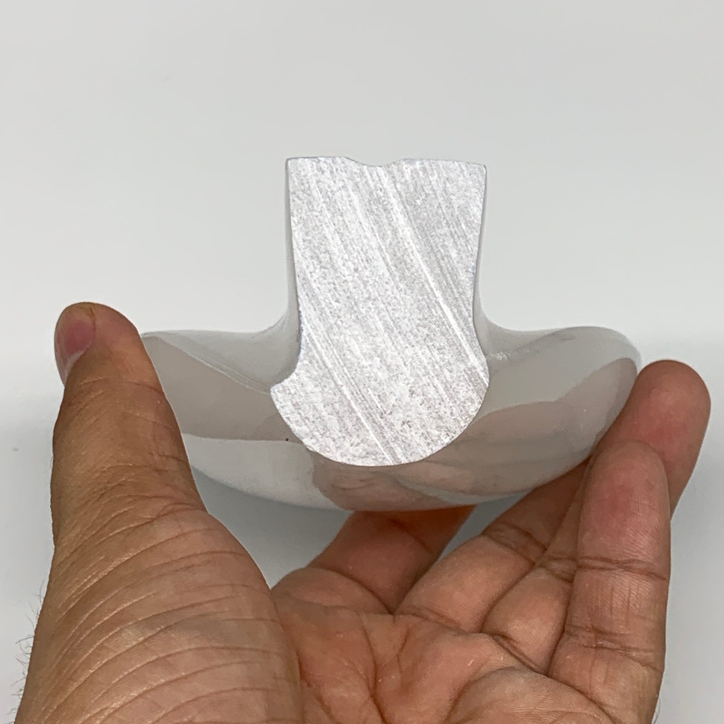 367g, 4"x3.5"x1.7"Natural Selenite (Satin Spar) Angel Crystal @Morocco,B8931