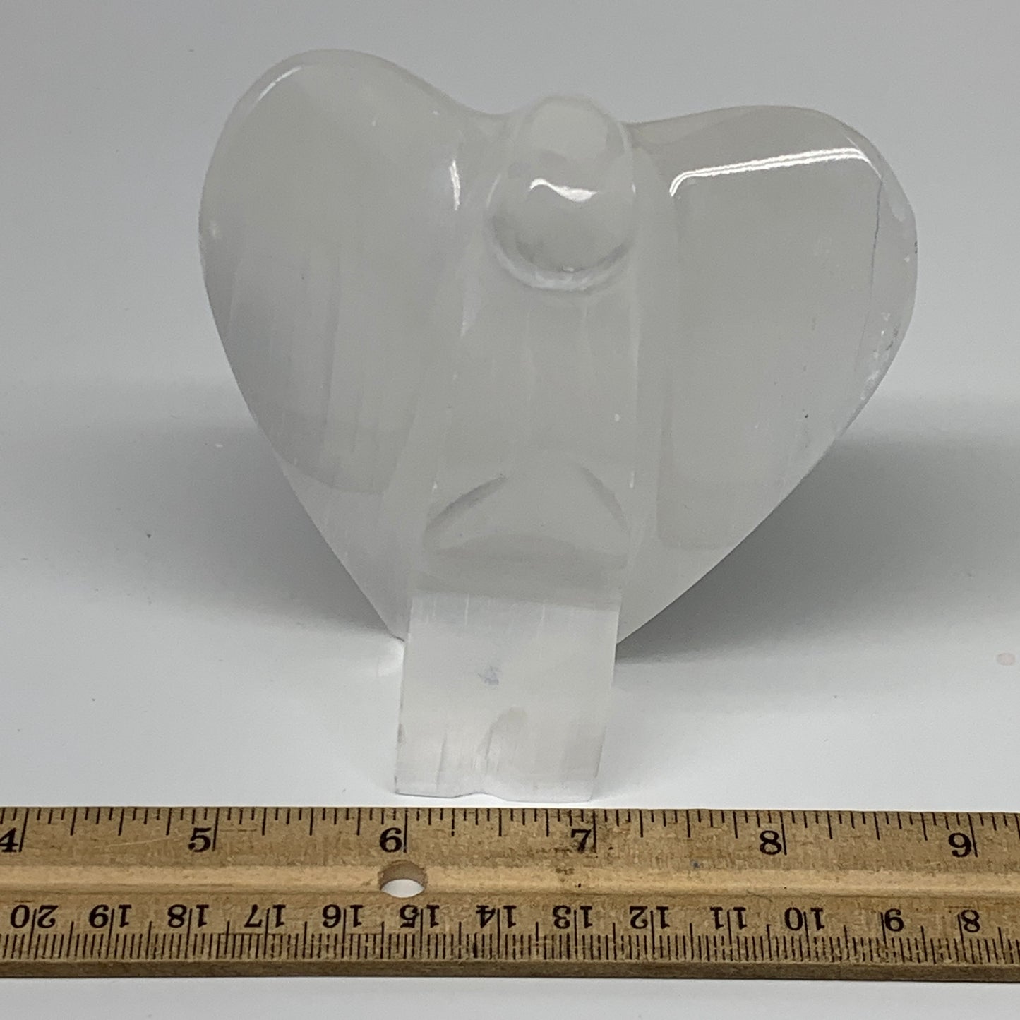 367g, 4"x3.5"x1.7"Natural Selenite (Satin Spar) Angel Crystal @Morocco,B8931