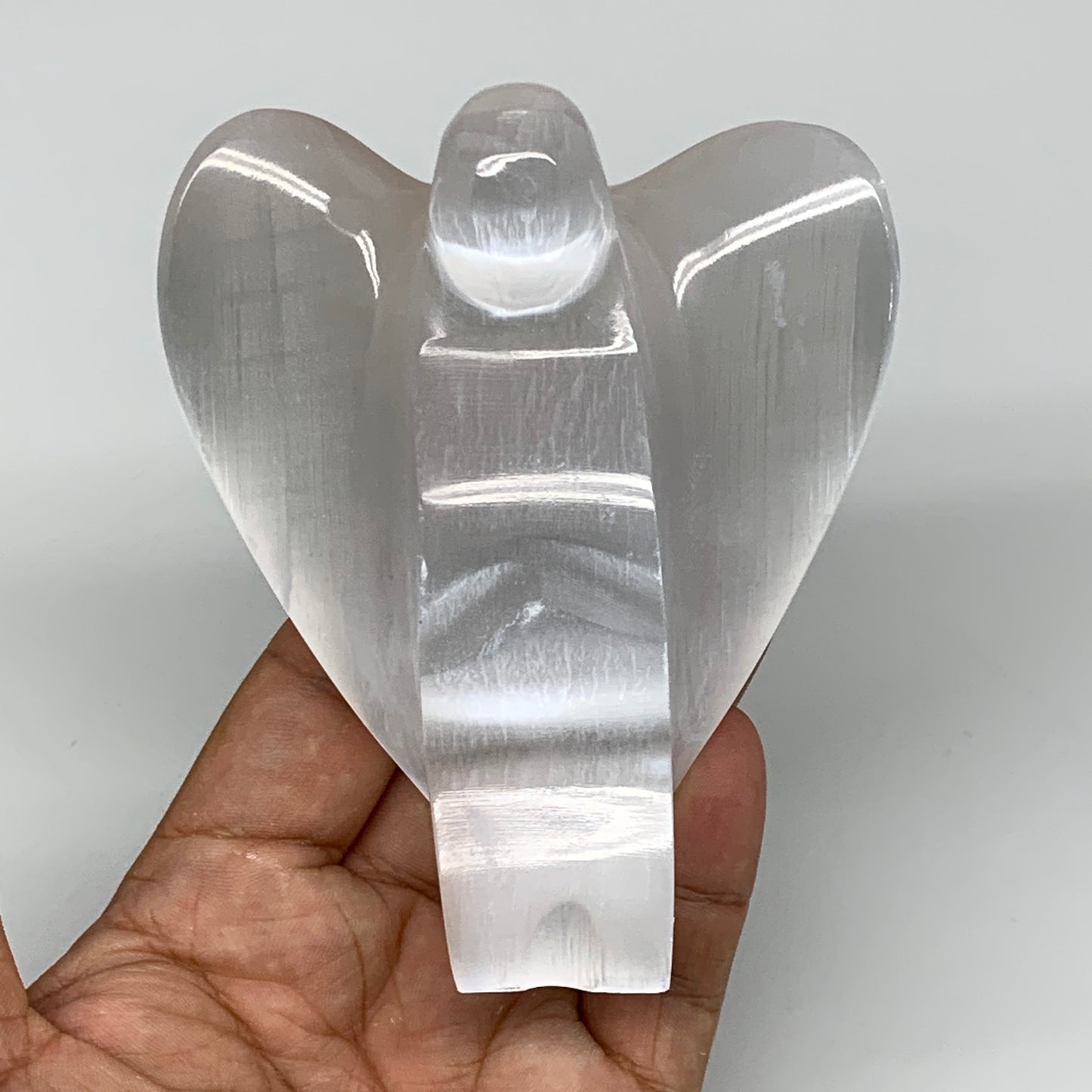 273.9g, 3.9"x3.2"x1.5"Natural Selenite (Satin Spar) Angel Crystal @Morocco,B8932