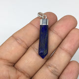 19cts, 34mm x 8mm x 6mm,Lapis Lazuli Pendant Sterling Silver @Afghanistan,FP95