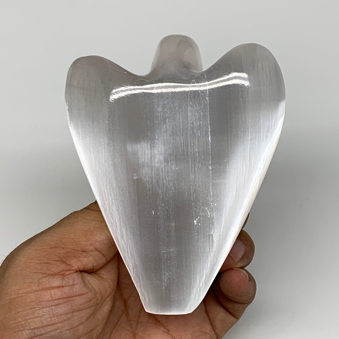 273.9g, 3.9"x3.2"x1.5"Natural Selenite (Satin Spar) Angel Crystal @Morocco,B8932