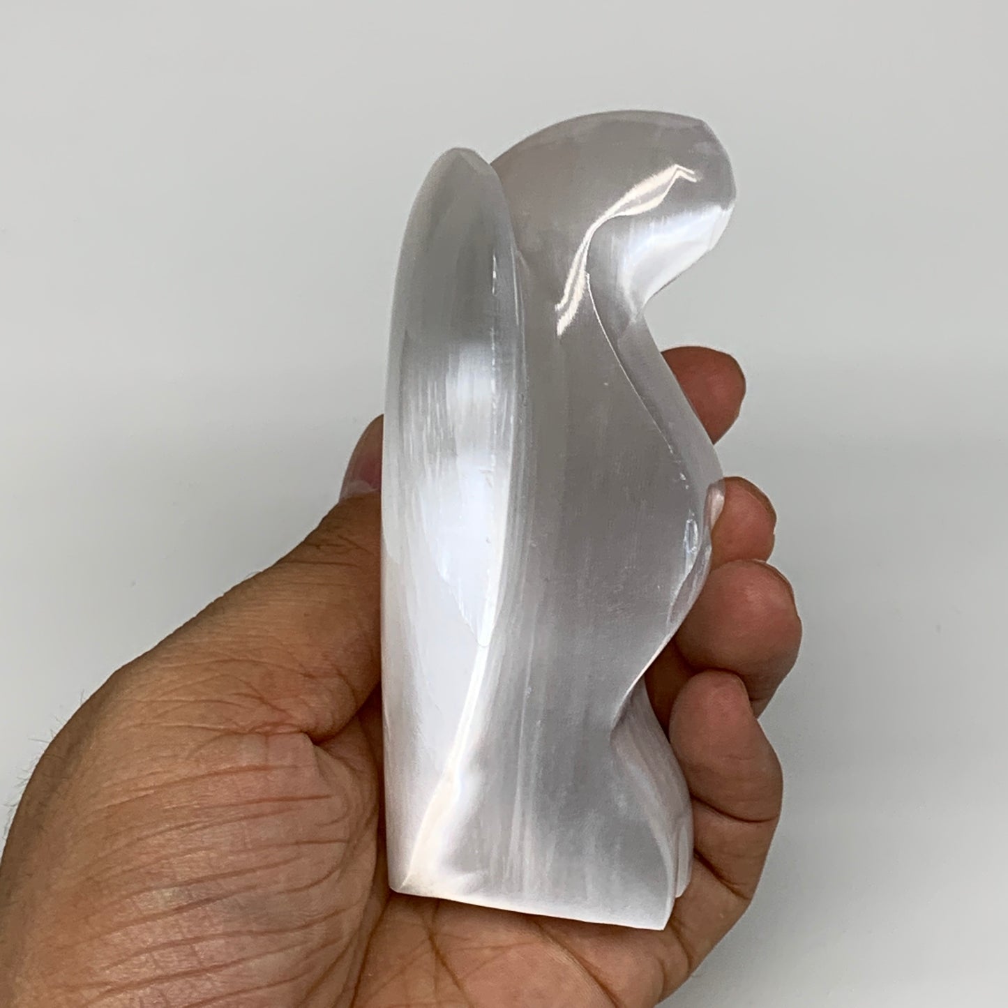 273.9g, 3.9"x3.2"x1.5"Natural Selenite (Satin Spar) Angel Crystal @Morocco,B8932