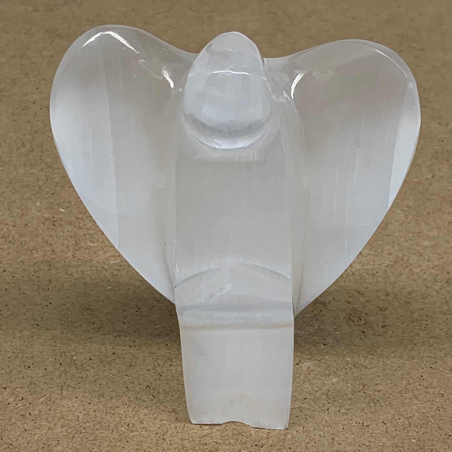 273.9g, 3.9"x3.2"x1.5"Natural Selenite (Satin Spar) Angel Crystal @Morocco,B8932