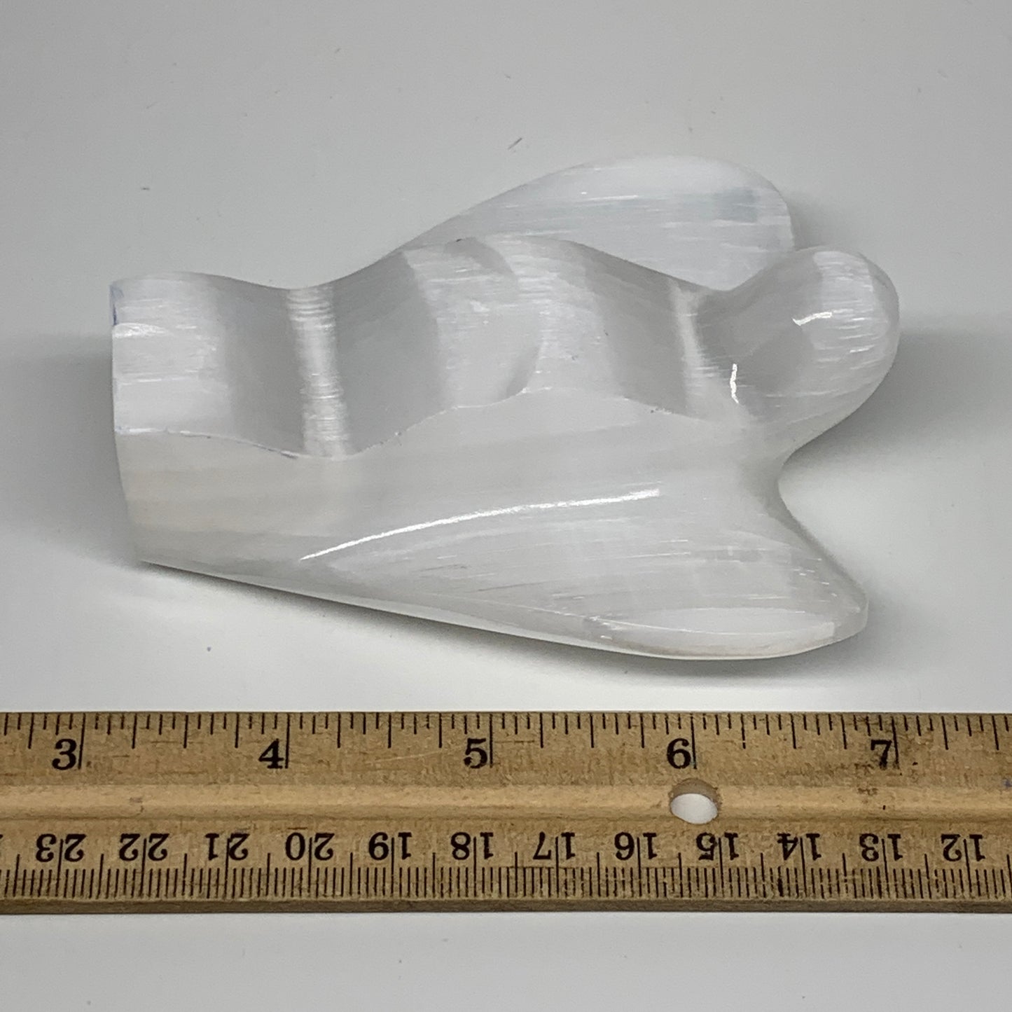 273.9g, 3.9"x3.2"x1.5"Natural Selenite (Satin Spar) Angel Crystal @Morocco,B8932