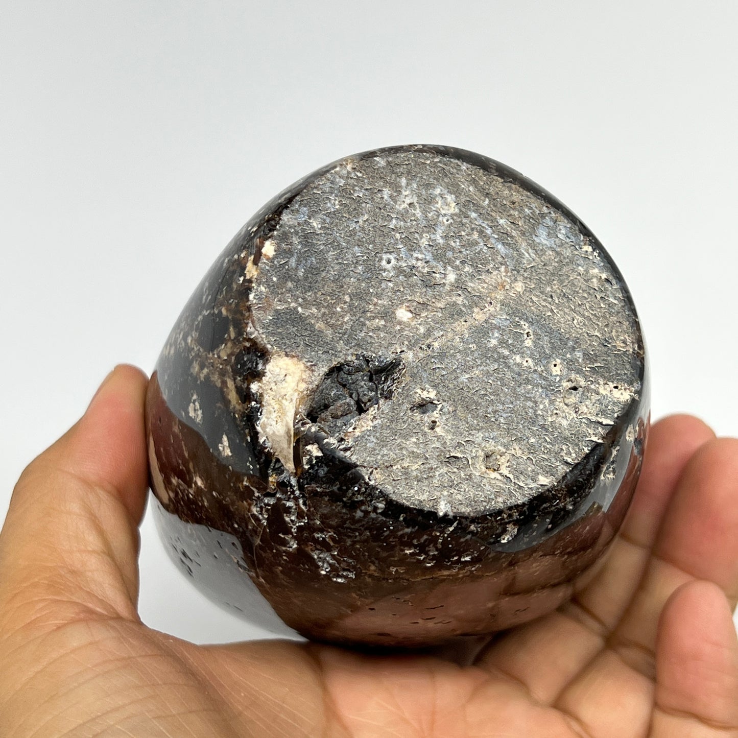 1050g,6.2"x3.2"x2.8" Black Opal Freeform Polished Gemstone @Madagascar,B21052