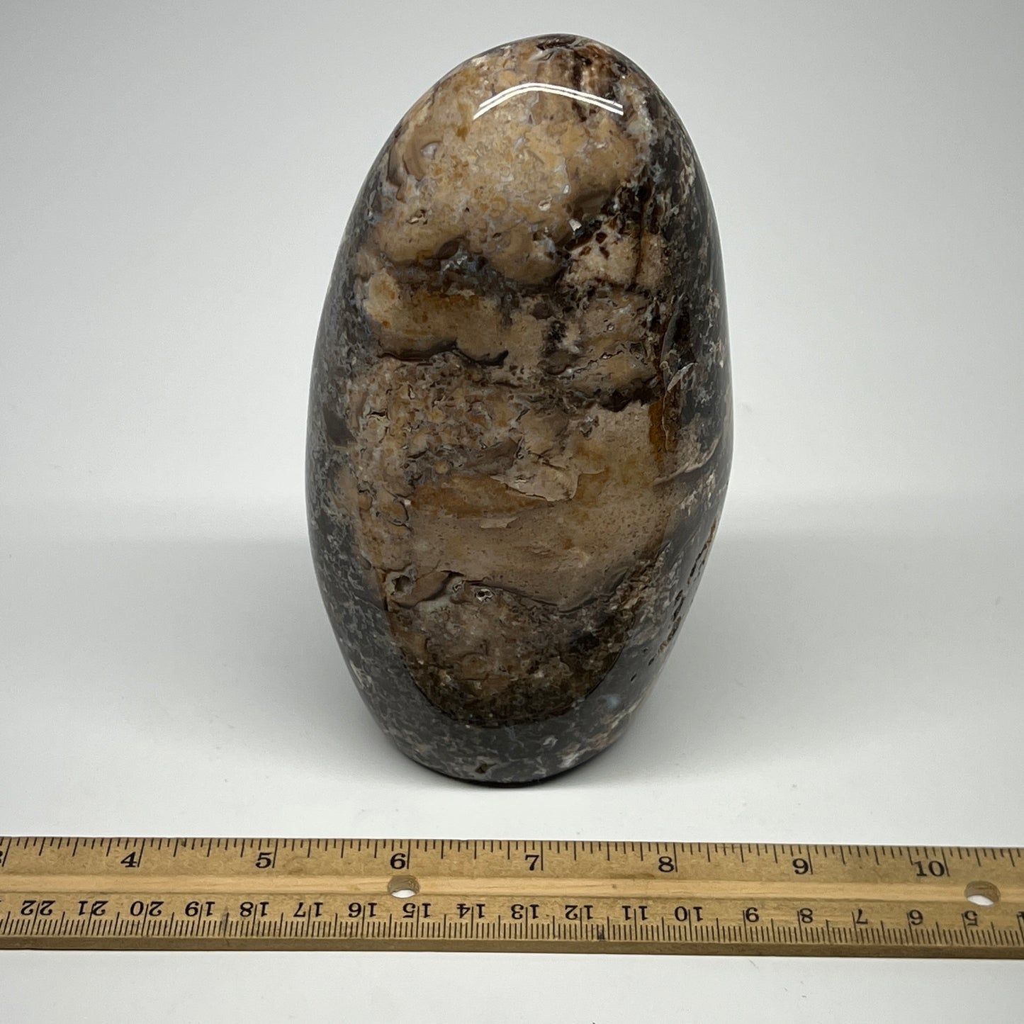 1050g,6.2"x3.2"x2.8" Black Opal Freeform Polished Gemstone @Madagascar,B21052