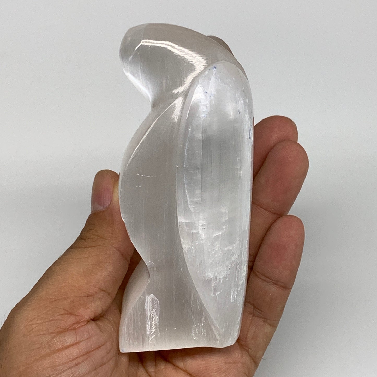 305.3g, 3.9"x3.2"x1.6"Natural Selenite (Satin Spar) Angel Crystal @Morocco,B8934