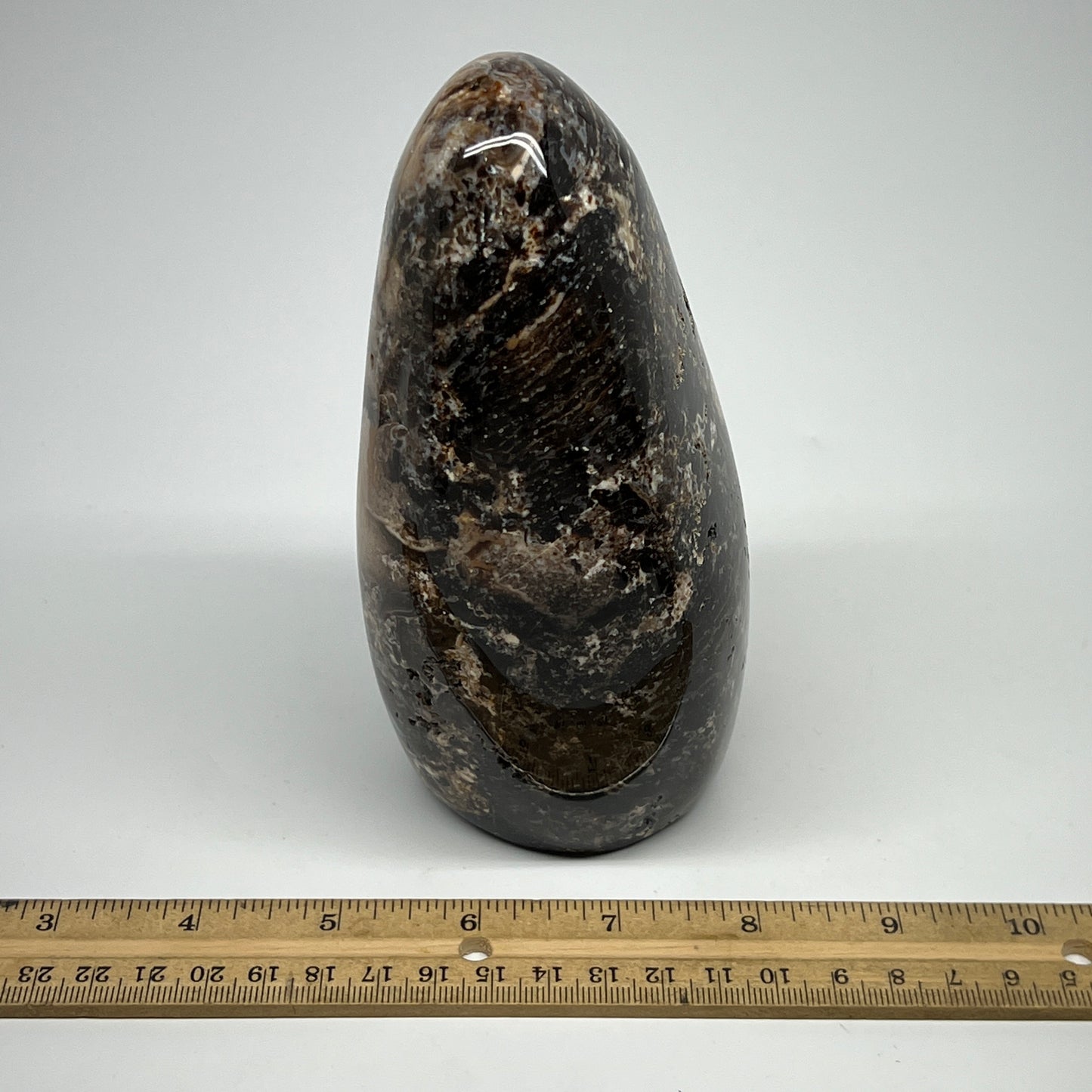 1050g,6.2"x3.2"x2.8" Black Opal Freeform Polished Gemstone @Madagascar,B21052