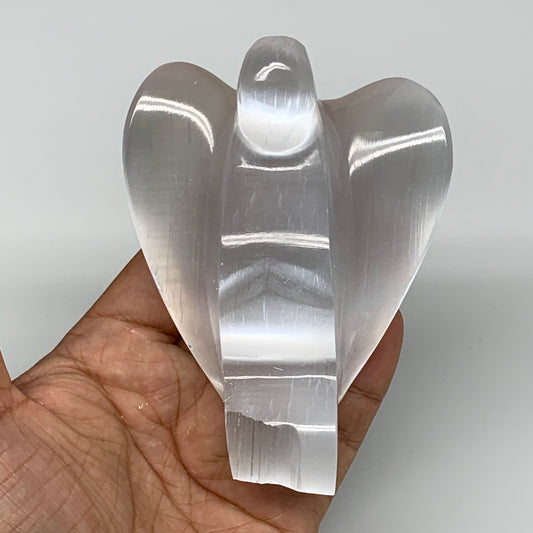 259g, 3.9"x3"x1.5"Natural Selenite (Satin Spar) Angel Crystal @Morocco,B8935