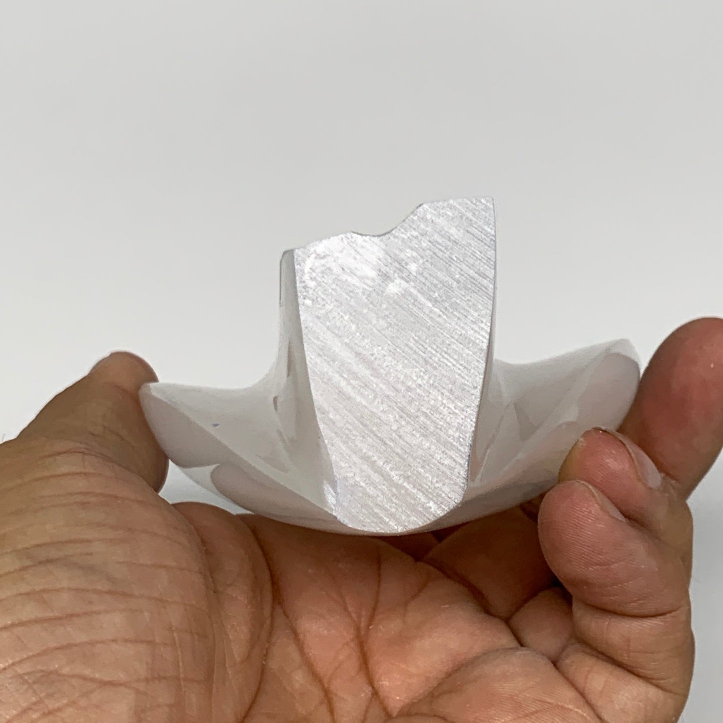 259g, 3.9"x3"x1.5"Natural Selenite (Satin Spar) Angel Crystal @Morocco,B8935