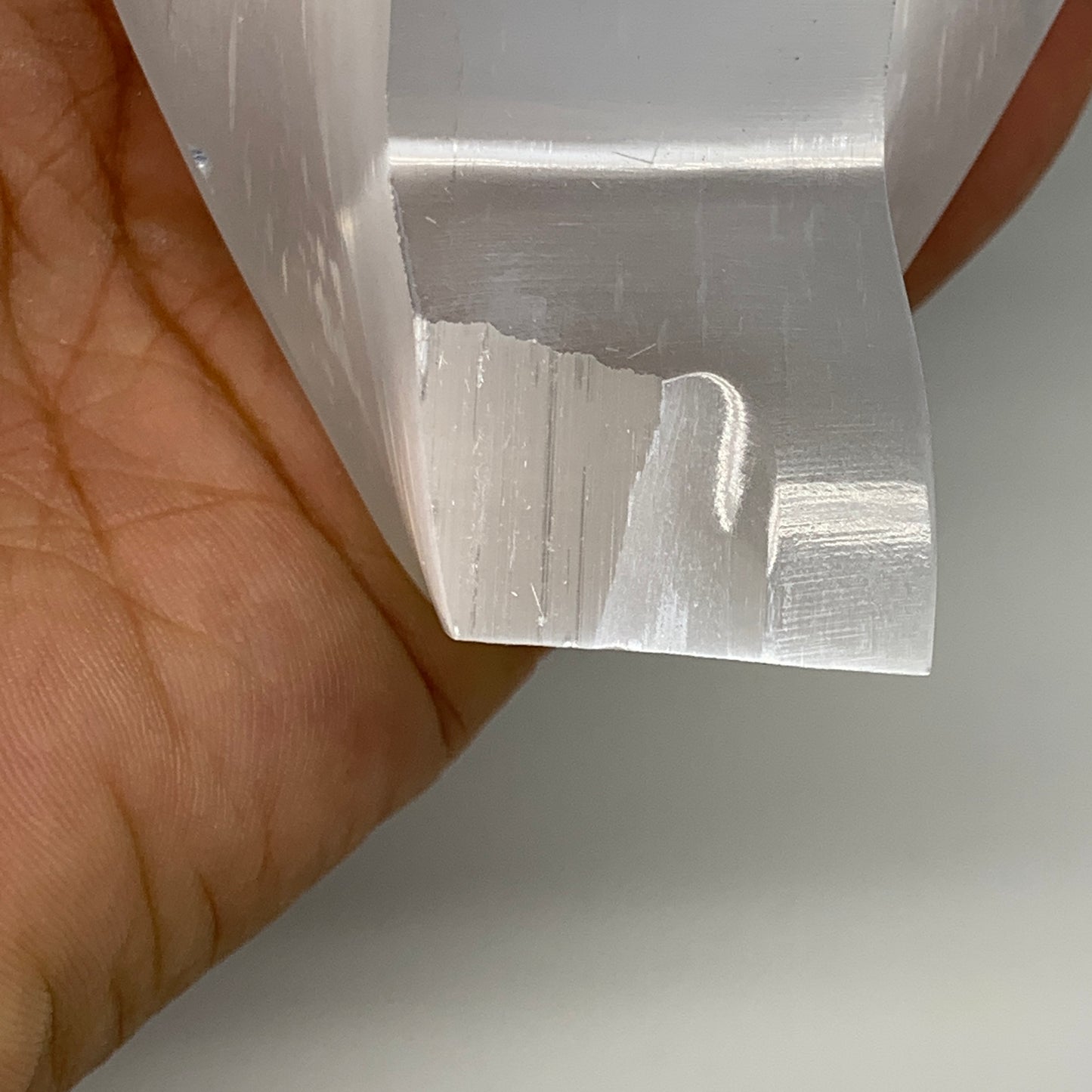 259g, 3.9"x3"x1.5"Natural Selenite (Satin Spar) Angel Crystal @Morocco,B8935