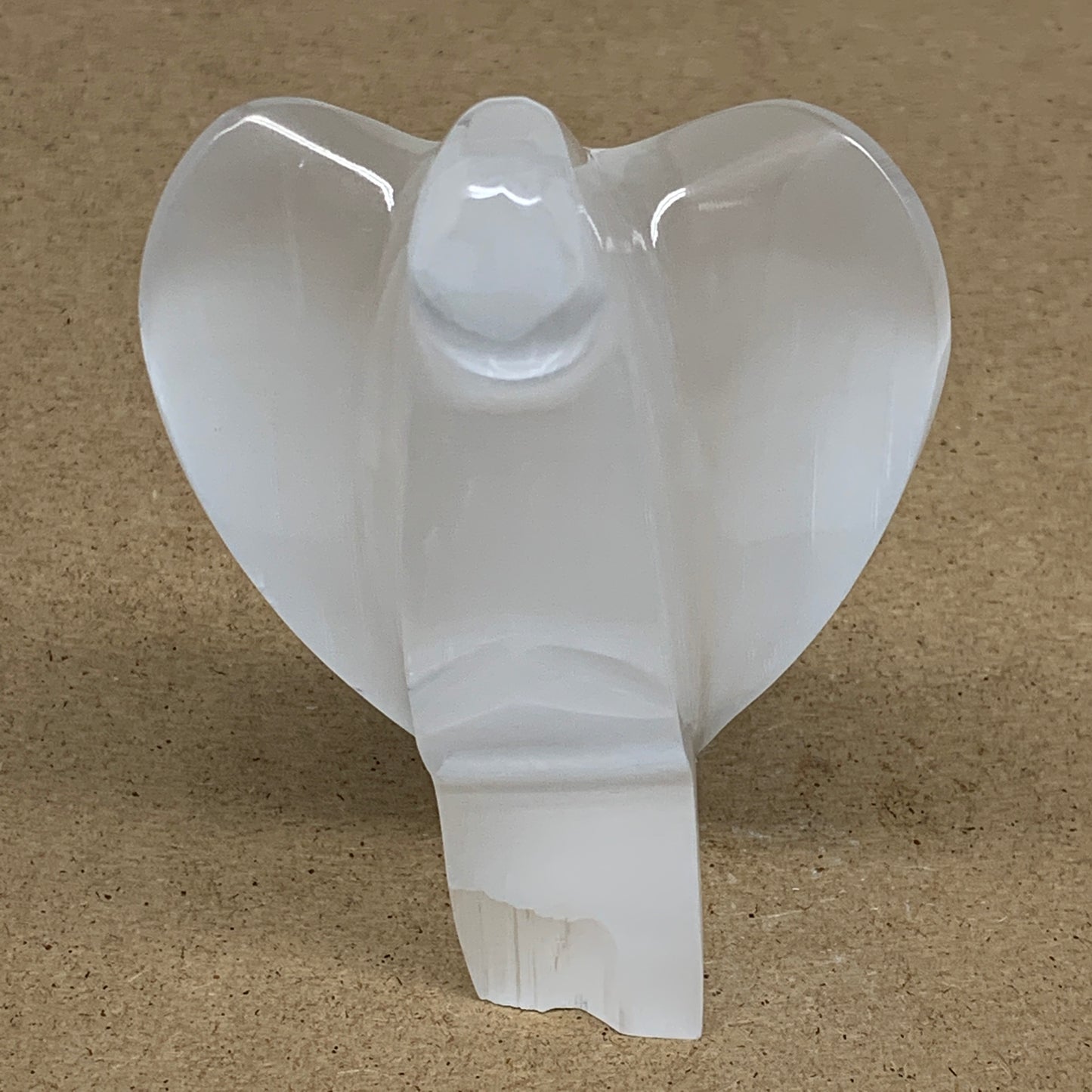 259g, 3.9"x3"x1.5"Natural Selenite (Satin Spar) Angel Crystal @Morocco,B8935