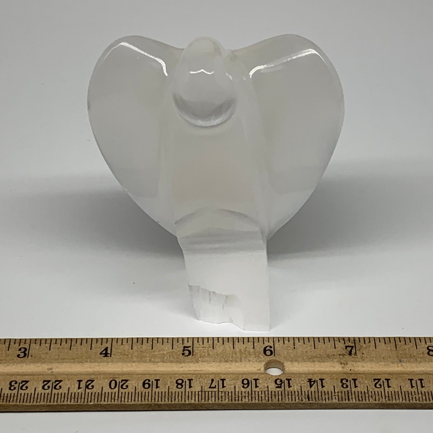 259g, 3.9"x3"x1.5"Natural Selenite (Satin Spar) Angel Crystal @Morocco,B8935