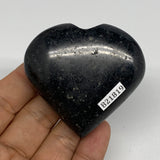 130.5g, 2.3"x2.4"x0.9", Black Tourmaline Heart Polished Crystal Home Decor, B218