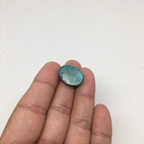 19 cts Natural Oval Shape Flat Bottom Chrysocolla Cabochon From Mexico, CC74 - watangem.com