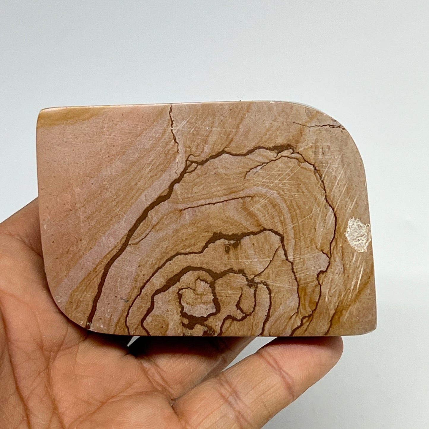 165.3g, 3"x2.1"x0.7" Picture Jasper Rectangle Gemstone Home Decor, B20127