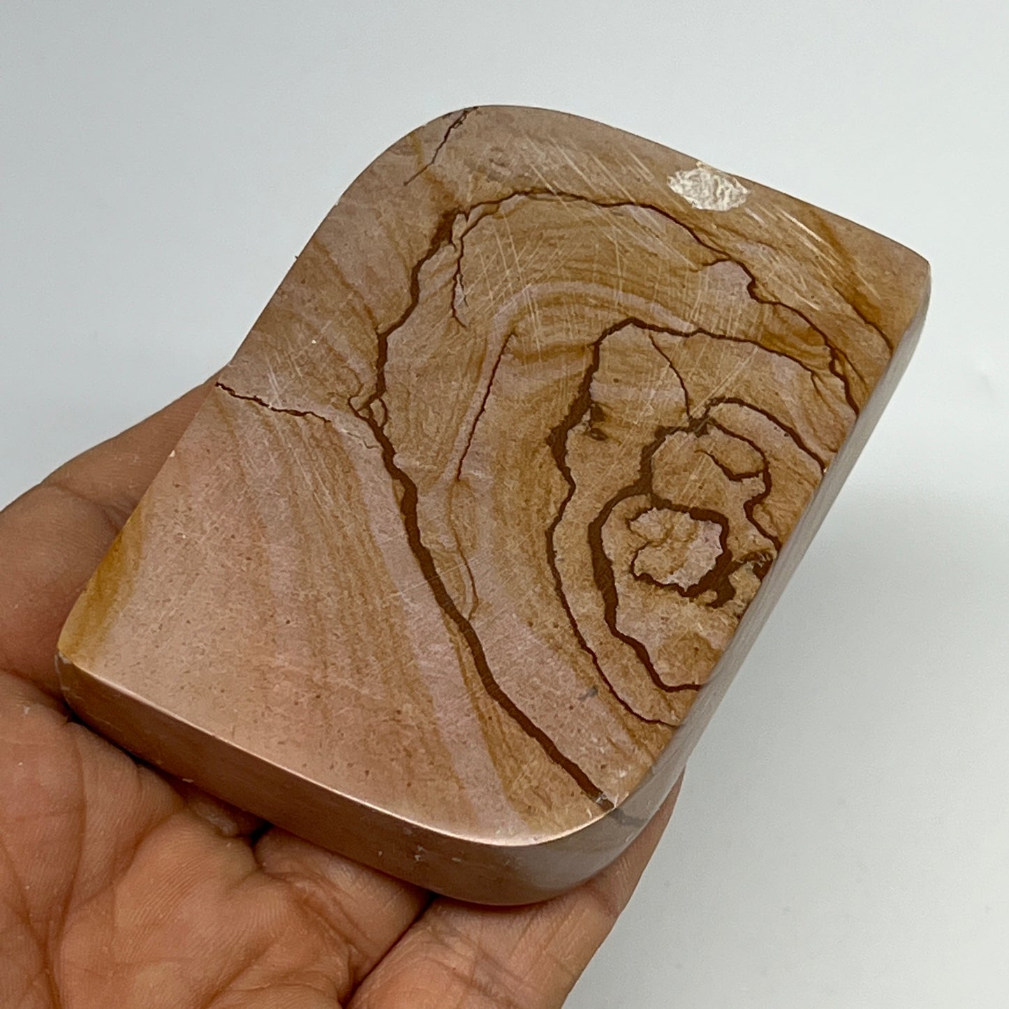 165.3g, 3"x2.1"x0.7" Picture Jasper Rectangle Gemstone Home Decor, B20127