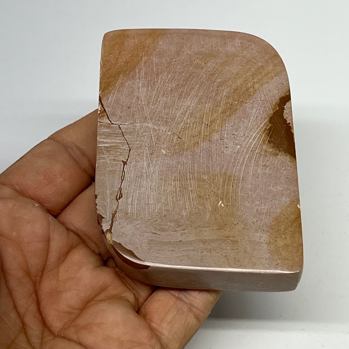 165.3g, 3"x2.1"x0.7" Picture Jasper Rectangle Gemstone Home Decor, B20127