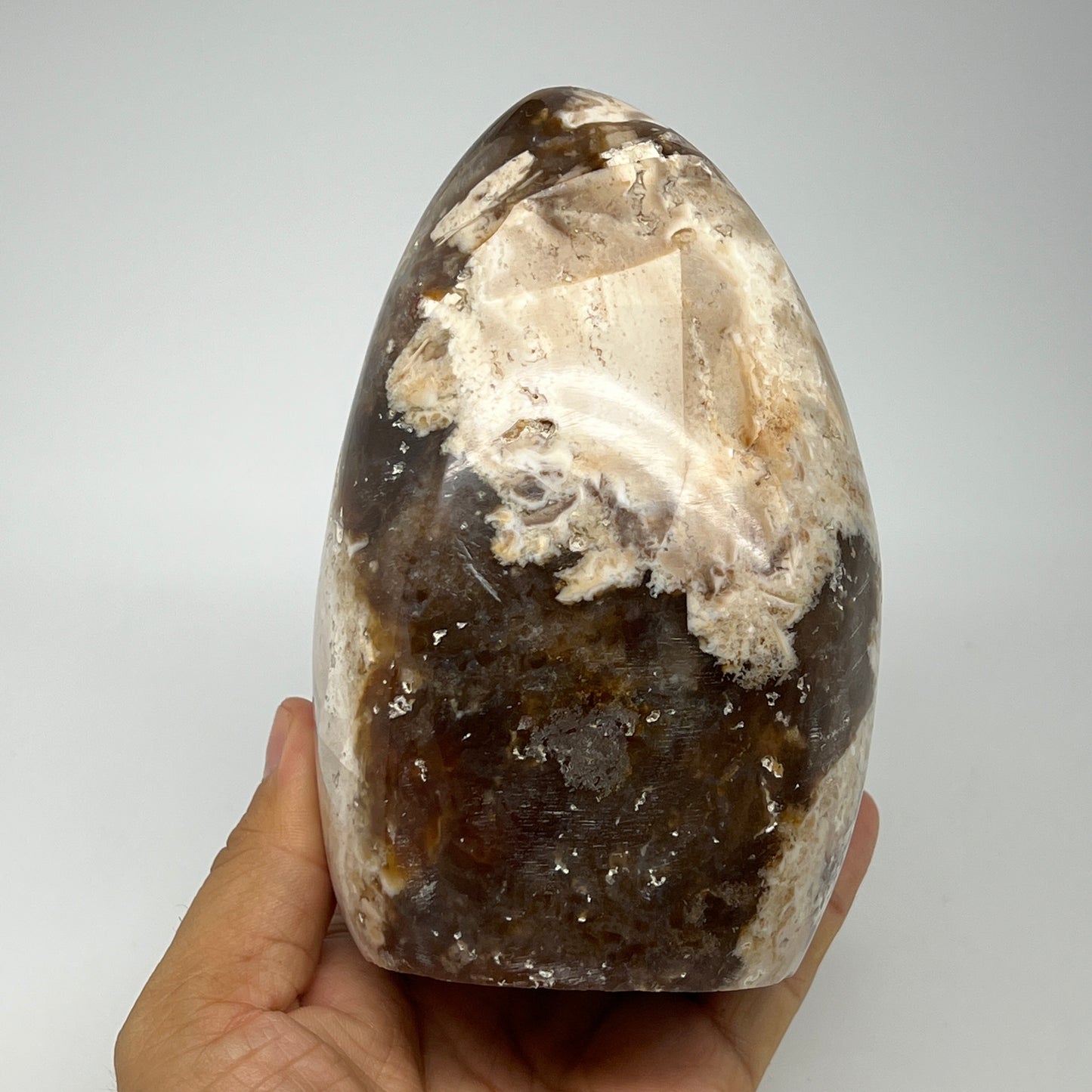 1060g,5.2"x3.4"x2.9" Black Opal Freeform Polished Gemstone @Madagascar,B21056