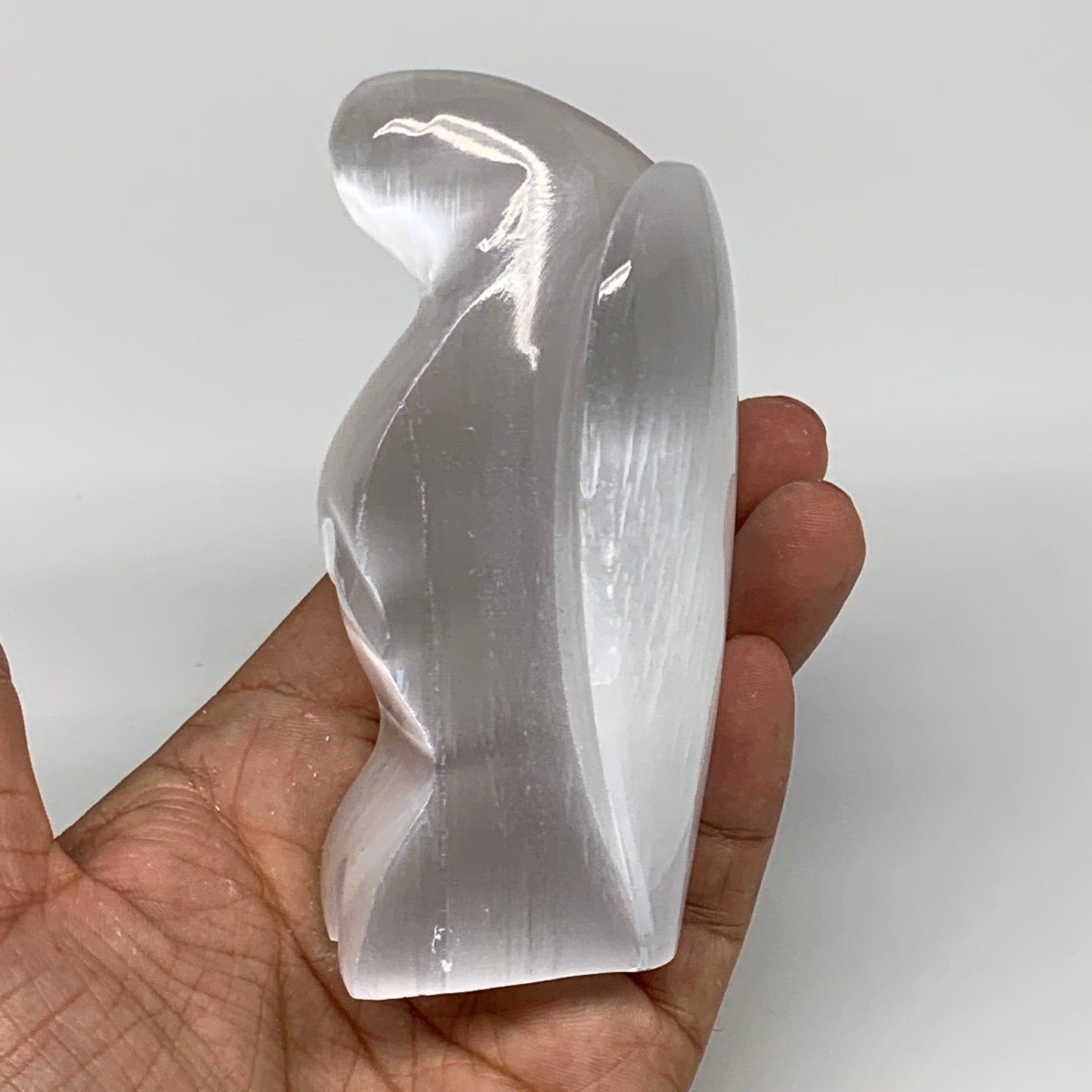 312.7g, 4"x3.2"x1.7"Natural Selenite (Satin Spar) Angel Crystal @Morocco,B8938
