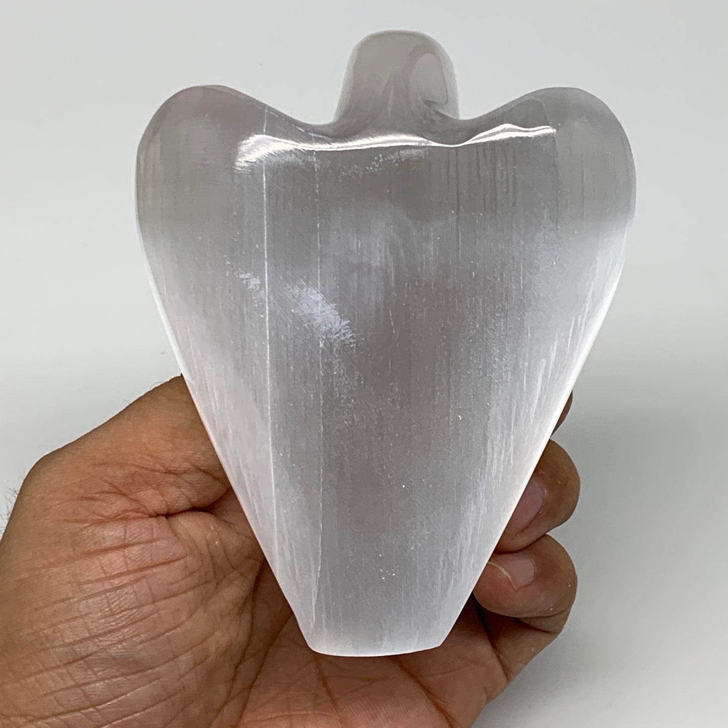 312.7g, 4"x3.2"x1.7"Natural Selenite (Satin Spar) Angel Crystal @Morocco,B8938