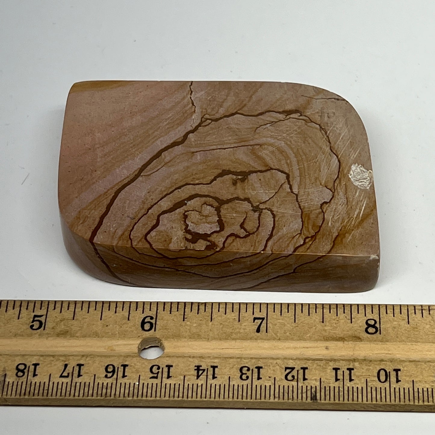 165.3g, 3"x2.1"x0.7" Picture Jasper Rectangle Gemstone Home Decor, B20127