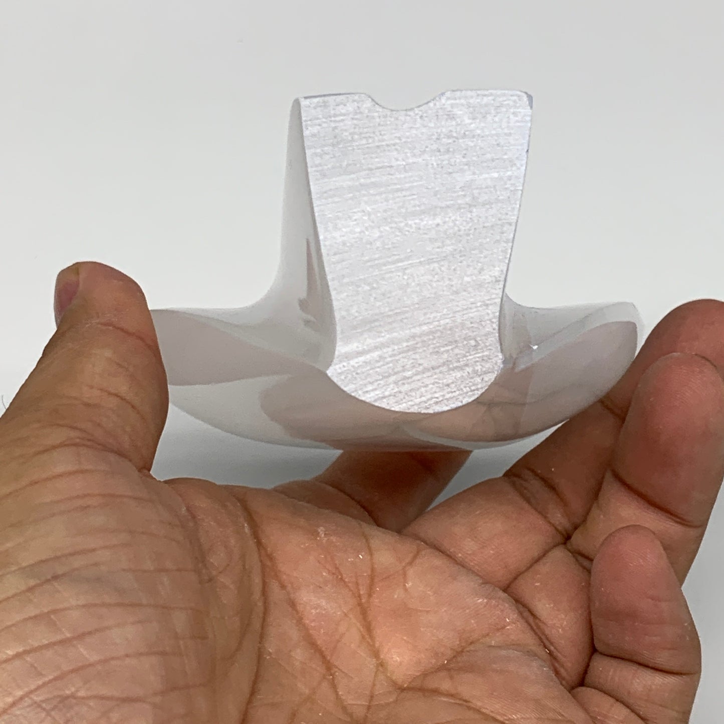 312.7g, 4"x3.2"x1.7"Natural Selenite (Satin Spar) Angel Crystal @Morocco,B8938