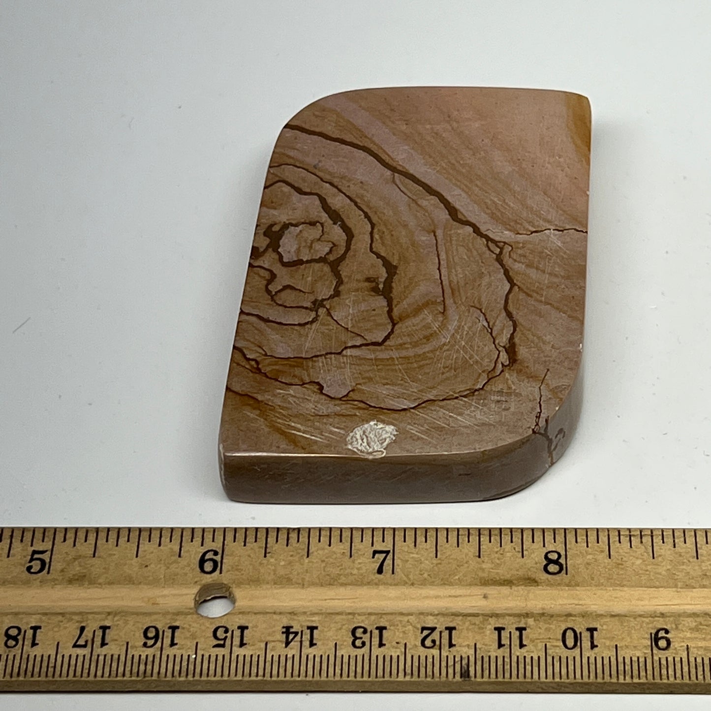 165.3g, 3"x2.1"x0.7" Picture Jasper Rectangle Gemstone Home Decor, B20127