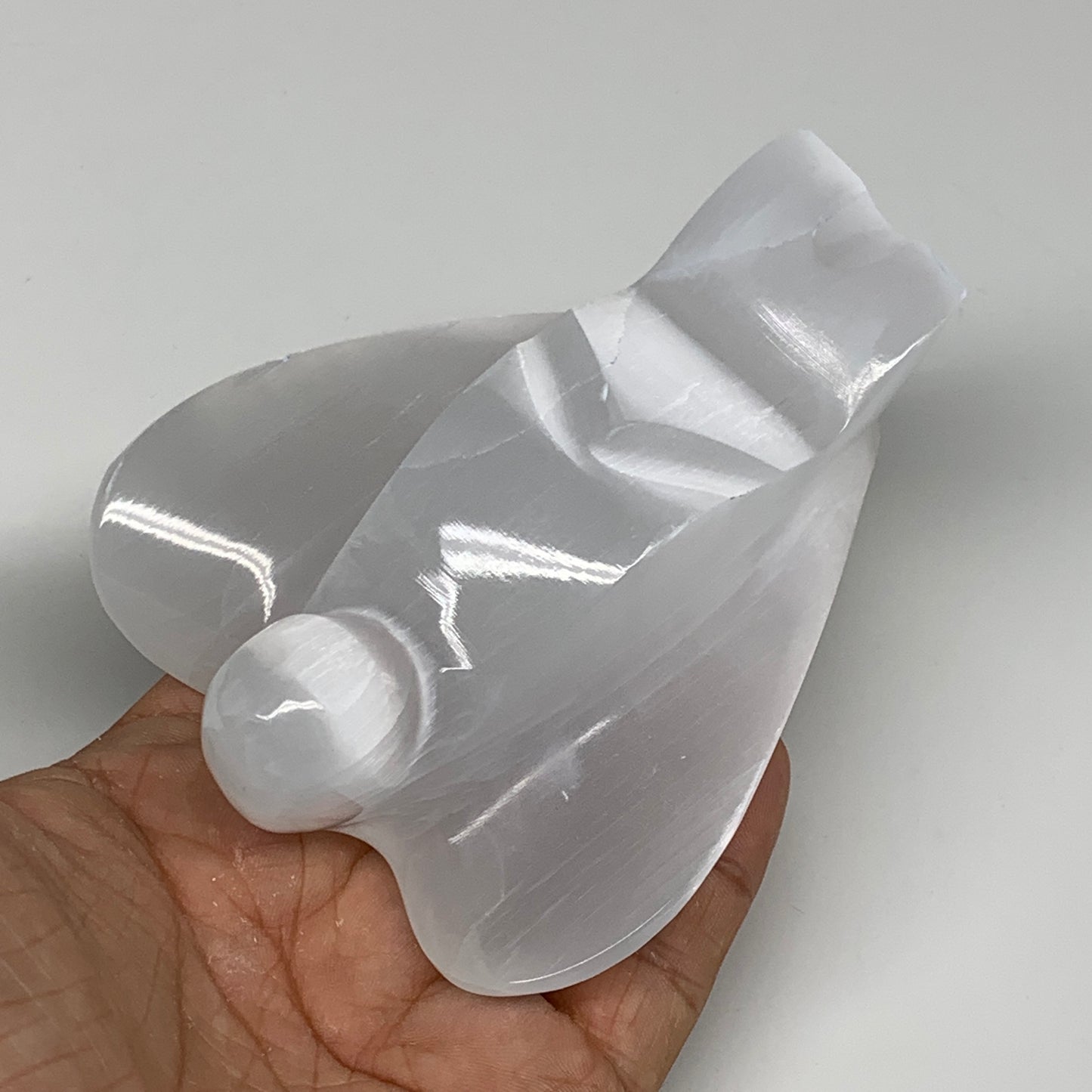 312.7g, 4"x3.2"x1.7"Natural Selenite (Satin Spar) Angel Crystal @Morocco,B8938