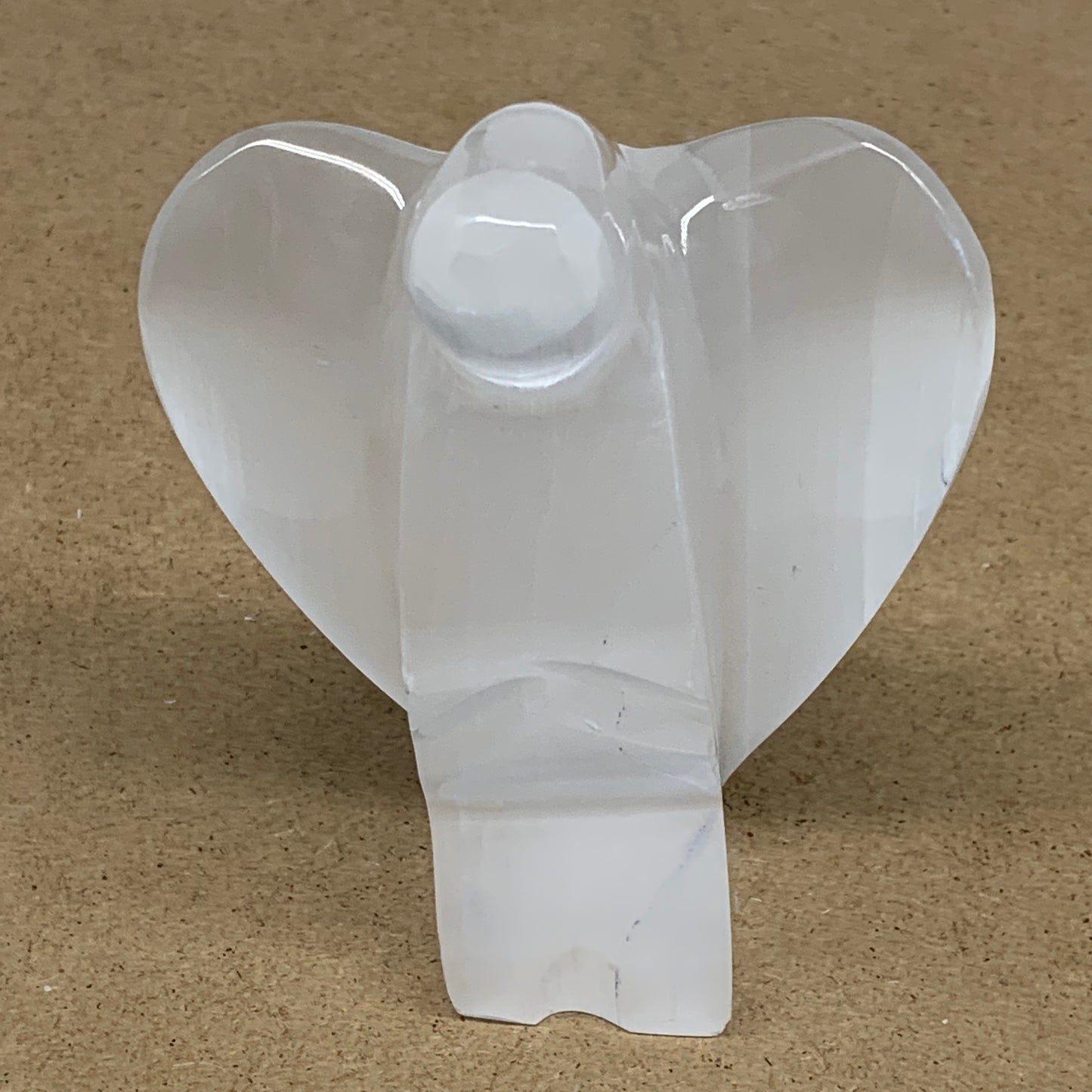 312.7g, 4"x3.2"x1.7"Natural Selenite (Satin Spar) Angel Crystal @Morocco,B8938