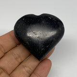94.7g, 2"x2.1"x0.9", Black Tourmaline Heart Polished Crystal Home Decor, B21821