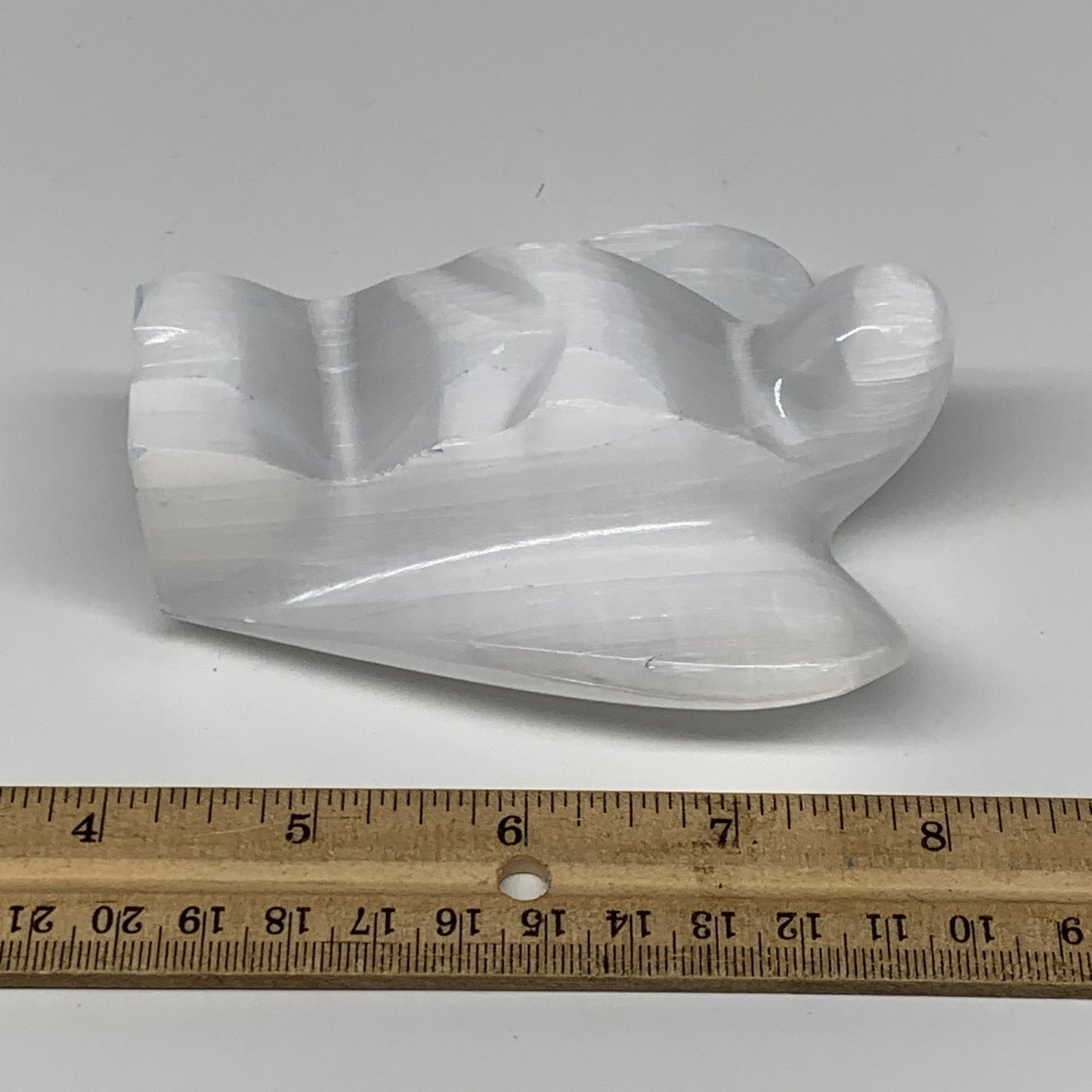 312.7g, 4"x3.2"x1.7"Natural Selenite (Satin Spar) Angel Crystal @Morocco,B8938