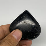 94.7g, 2"x2.1"x0.9", Black Tourmaline Heart Polished Crystal Home Decor, B21821