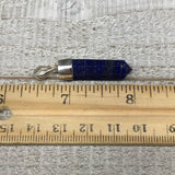 24cts, 30mm x 9mm x 8mm,Lapis Lazuli Pendant Sterling Silver @Afghanistan,FP102