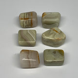 153.5g, 1"-1.2", 6pcs, Onyx/Banded Tumbled Stones @Afghanistan, B26715