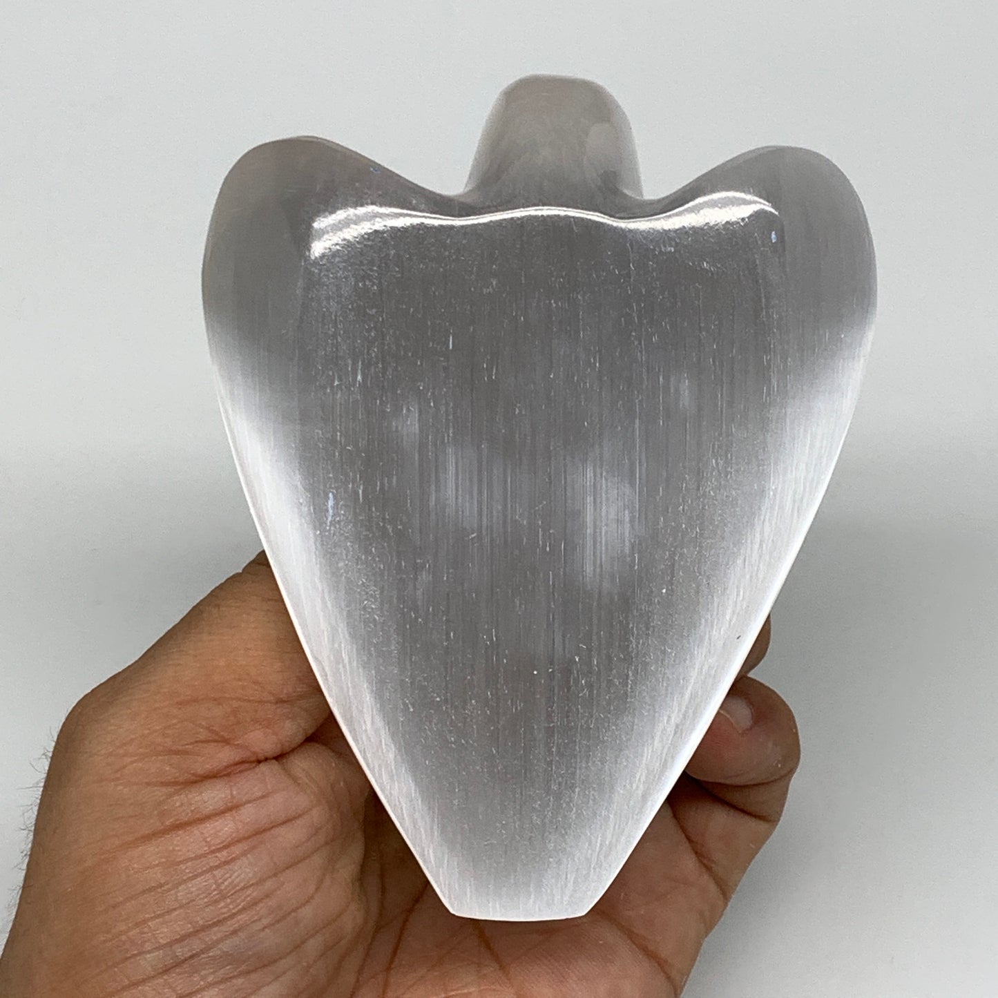 281.7g, 3.9"x3.2"x1.6"Natural Selenite (Satin Spar) Angel Crystal @Morocco,B8940