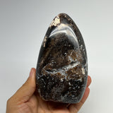 565g,4.9"x2.9"x2.1" Black Opal Freeform Polished Gemstone @Madagascar,B21058