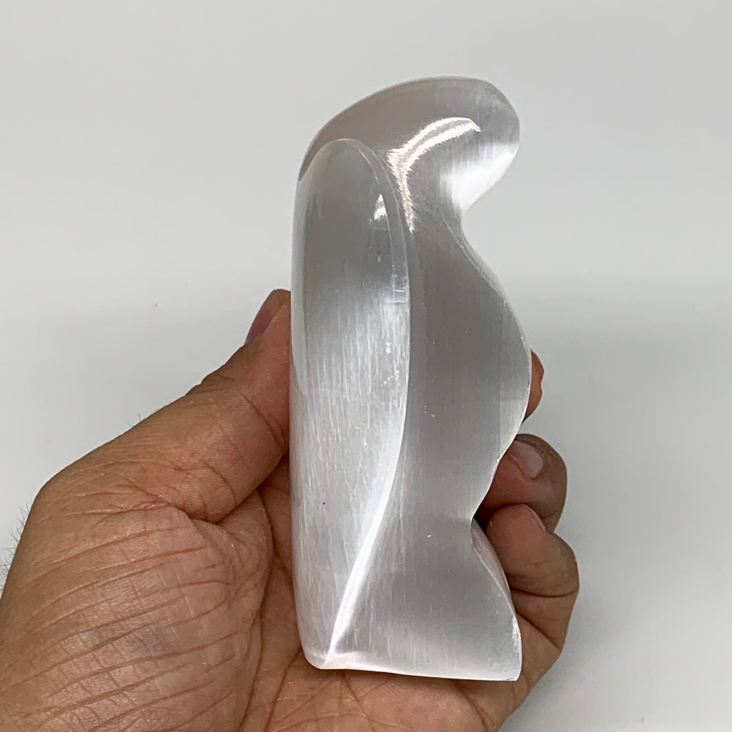 281.7g, 3.9"x3.2"x1.6"Natural Selenite (Satin Spar) Angel Crystal @Morocco,B8940