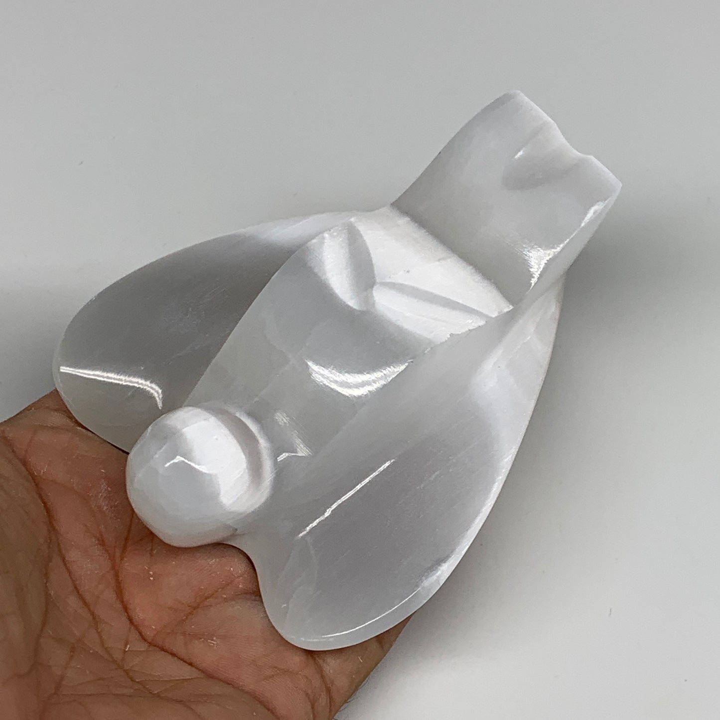 281.7g, 3.9"x3.2"x1.6"Natural Selenite (Satin Spar) Angel Crystal @Morocco,B8940