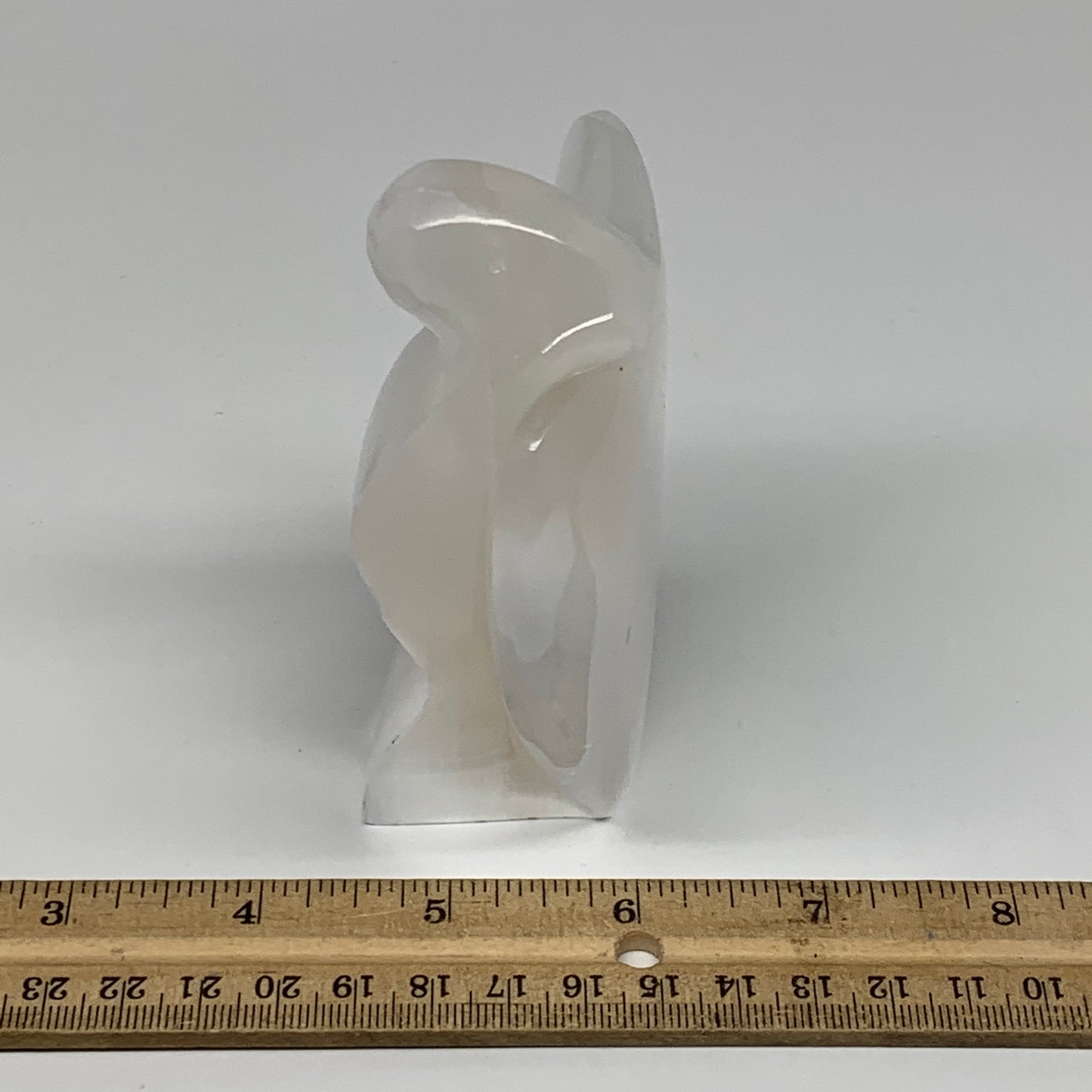 281.7g, 3.9"x3.2"x1.6"Natural Selenite (Satin Spar) Angel Crystal @Morocco,B8940